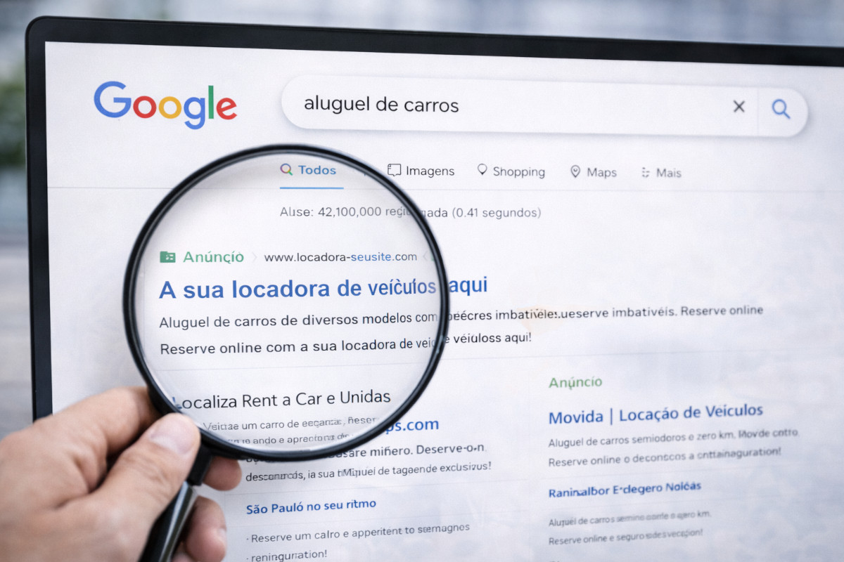 Sua locadora de veículos na primeira posição do Google
