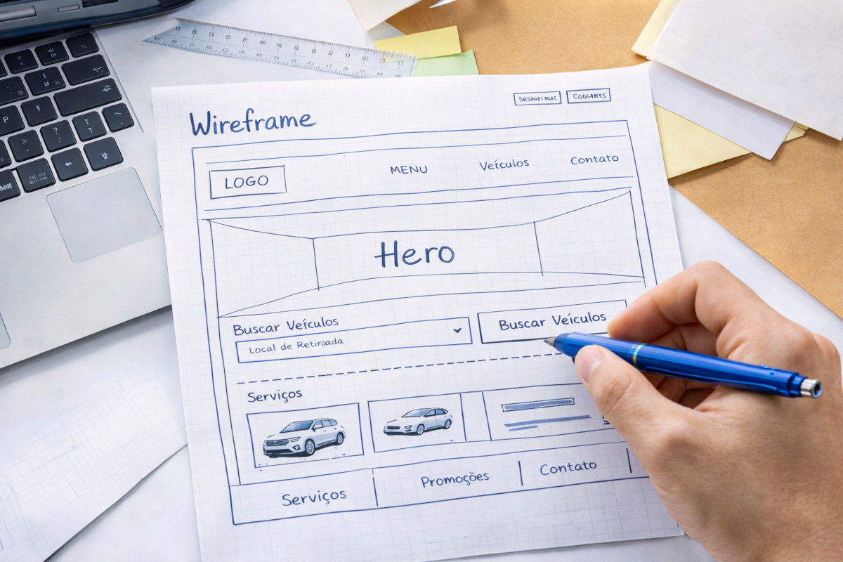 Planejamento de site para locadora de veículos